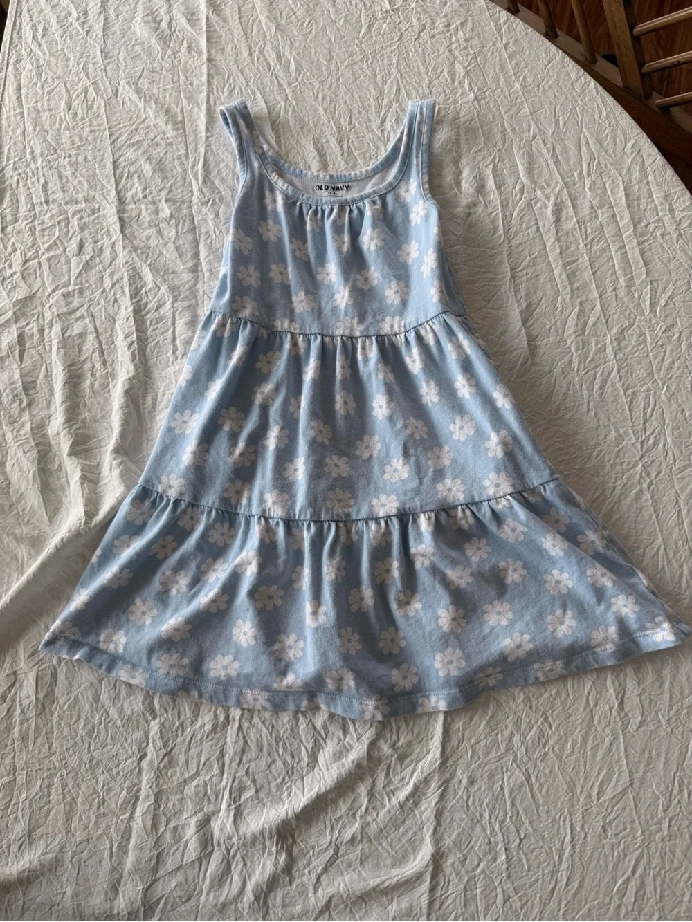 Old Navy Pale Blue & White Floral Tank Dress